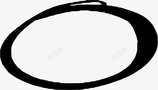 圆形椭圆形手绘图标图标