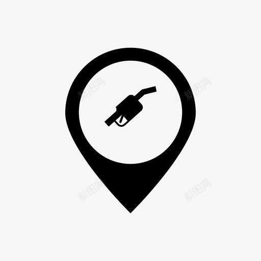 销气泵加油站图标svg_新图网 https://ixintu.com 加油站 地图销 气泵 汽油 销