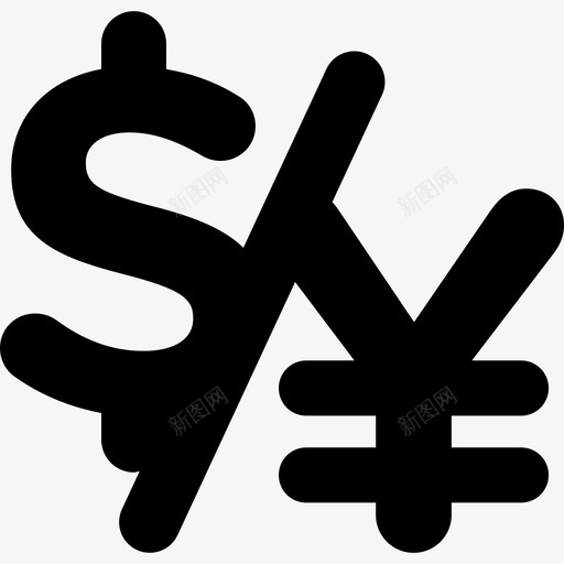 美元和日元货币兑换商业金融图标svg_新图网 https://ixintu.com 商业 美元和日元货币兑换 金融