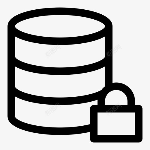 数据库锁锁定服务器图标svg_新图网 https://ixintu.com 存储 数据库锁 服务器 纯行 锁定