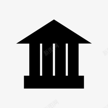 建筑艺术银行图标图标