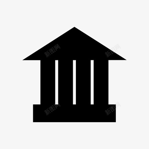 建筑艺术银行图标svg_新图网 https://ixintu.com 历史 国家美术馆 建筑 艺术 银行