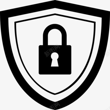 锁屏蔽挂锁安全图标图标
