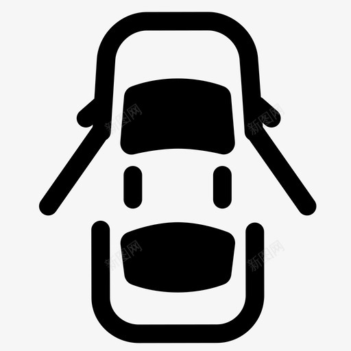 车门打开汽车安全图标svg_新图网 https://ixintu.com 安全 汽车 汽车发动机仪表板灯坚固风格 警告 车门打开