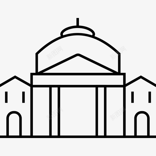 布加勒斯特建筑地标图标svg_新图网 https://ixintu.com 地标 布加勒斯特 建筑 旅游 纪念碑 首都世界地标线