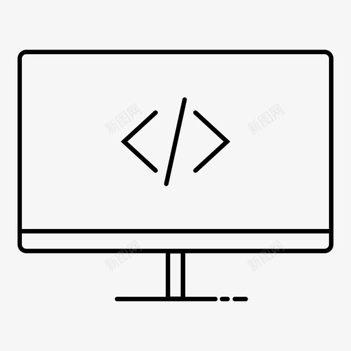 监视器编码代码计算机图标svg_新图网 https://ixintu.com 代码 监视器编码 计算机