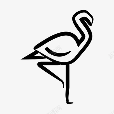 火烈鸟美国鸟图标图标