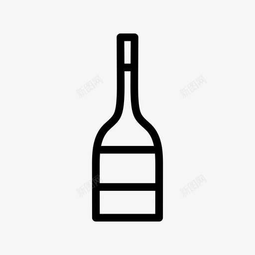 威士忌酒瓶子图标svg_新图网 https://ixintu.com 威士忌 瓶子 酒 香槟 马提尼