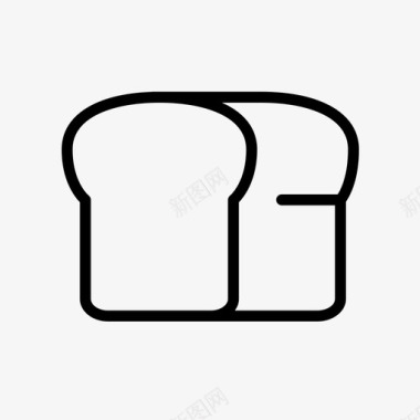 白面包面包房面包图标图标