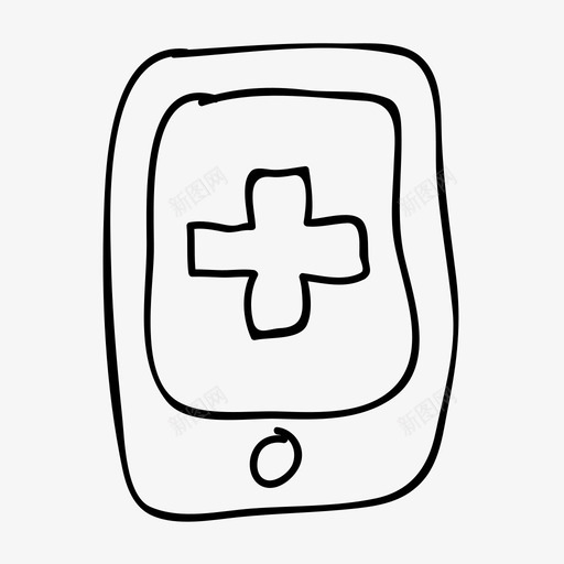 移动医疗红十字会智能手机图标svg_新图网 https://ixintu.com 智能手机 移动医疗 红十字会