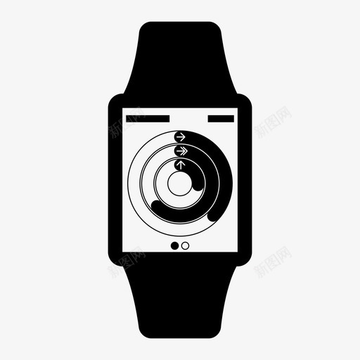 applewatch活动运动健康图标svg_新图网 https://ixintu.com applewatch活动 健康 智能手表线框 运动