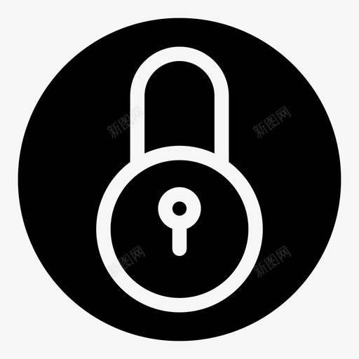 锁挂锁密码图标svg_新图网 https://ixintu.com 保护 安全 密码 挂锁 锁 锁钥匙