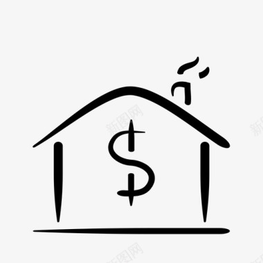房屋成本房屋市场图标图标