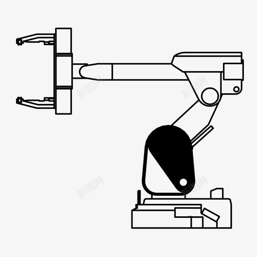 机械臂未来工业图标svg_新图网 https://ixintu.com 工业 未来 机械 机械手臂 机械臂 生产