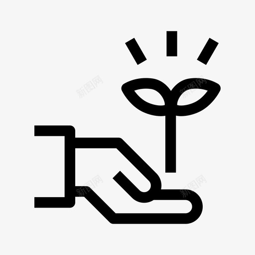 植物生长农场生长图标svg_新图网 https://ixintu.com 农场 农场轮廓图标集 植物生长 生长