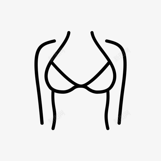 胸罩比基尼胸部图标svg_新图网 https://ixintu.com 女人 比基尼 胸罩 胸部