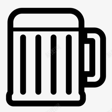 满的酒精啤酒图标图标