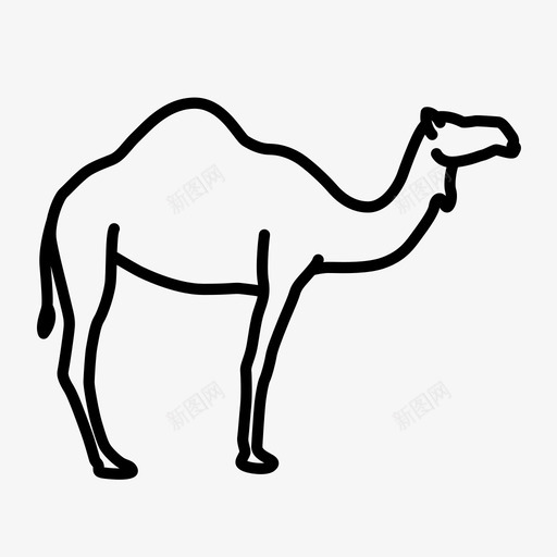 骆驼非洲动物图标svg_新图网 https://ixintu.com 动物 单峰骆驼 沙漠 非洲 驼峰 骆驼