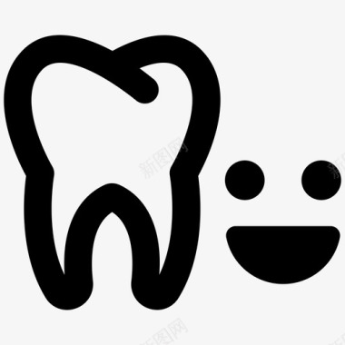 牙齿快乐牙齿健康牙齿图标图标