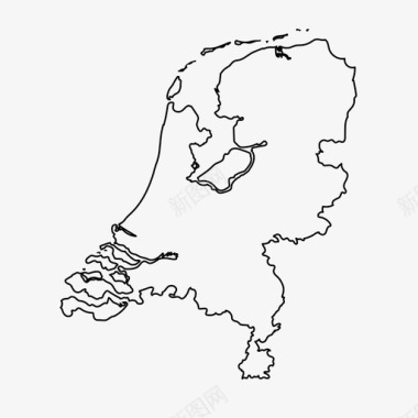 荷兰地图阿姆斯特丹欧洲图标图标