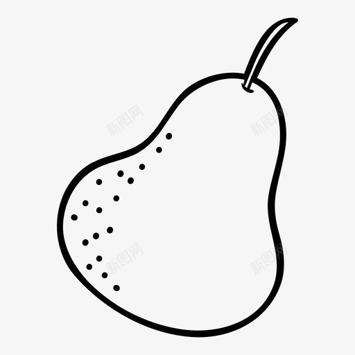 梨水果图标svg_新图网 https://ixintu.com 梨 水果