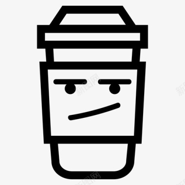 外卖咖啡杯卡布奇诺周一图标图标