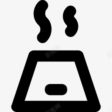 热的食物碗热汤图标图标