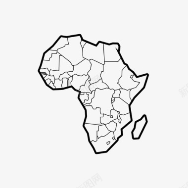 非洲大陆国家岛屿图标图标