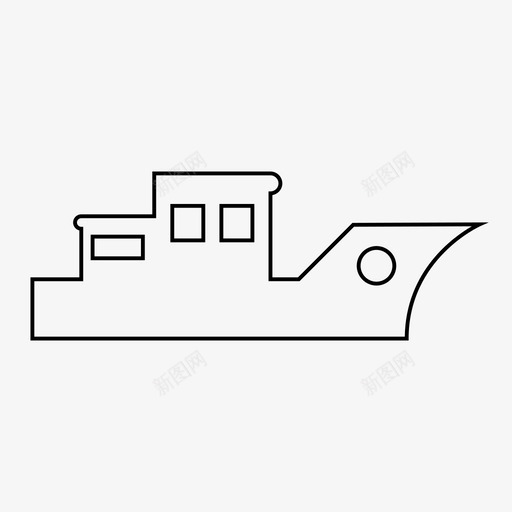 船驳船船艇图标svg_新图网 https://ixintu.com 船 船艇 车辆 驳船
