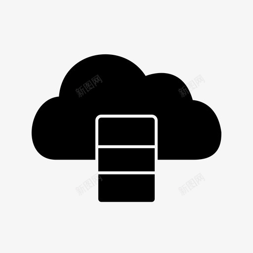 数据库云服务器图标svg_新图网 https://ixintu.com 云 数据库 服务器 通用