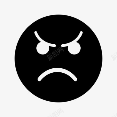 愤怒表情表情符号脸图标图标