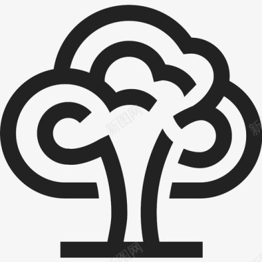 29-logo-没圈的树图标