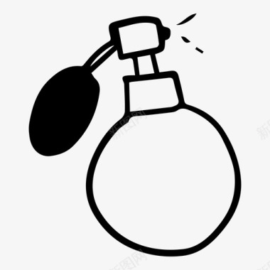 香水喷雾器瓶子图标图标