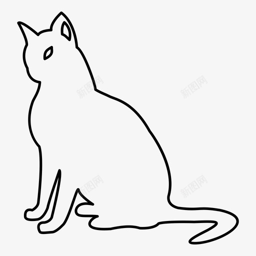 猫动物家图标svg_新图网 https://ixintu.com 动物 家 家猫 猫 自然