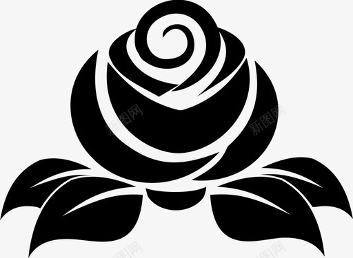 玫瑰花朵爱情图标图标