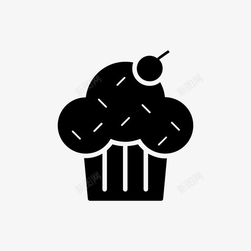 纸杯蛋糕甜点食物图标svg_新图网 https://ixintu.com 甜点 纸杯蛋糕 食物