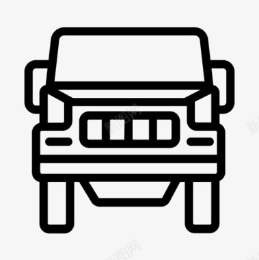 卡车4x4吉普车图标图标