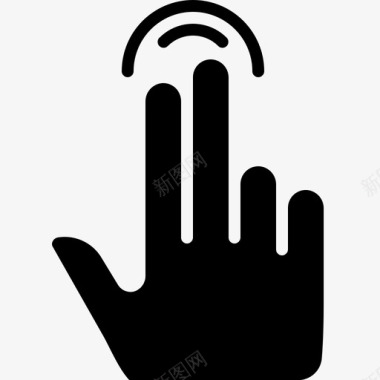 两个手指双击控制手图标图标