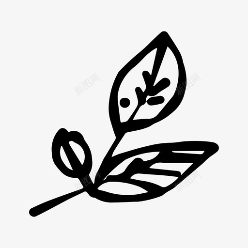 叶抽象圆珠笔图标svg_新图网 https://ixintu.com 叶 圆珠笔 抽象 涂鸦 自然 花朵