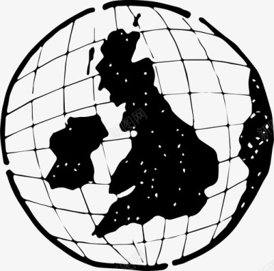 英国涂鸦地理图标图标