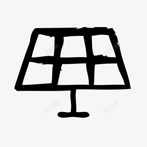 太阳能板设备电子图标svg_新图网 https://ixintu.com 太阳能板 小工具 电子 硬件 草图 设备