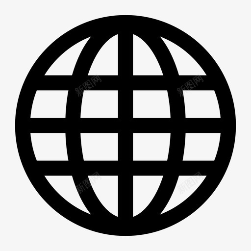 地球互联网球体图标svg_新图网 https://ixintu.com 互联网 地球 环保主义者关闭加粗 球体 网络