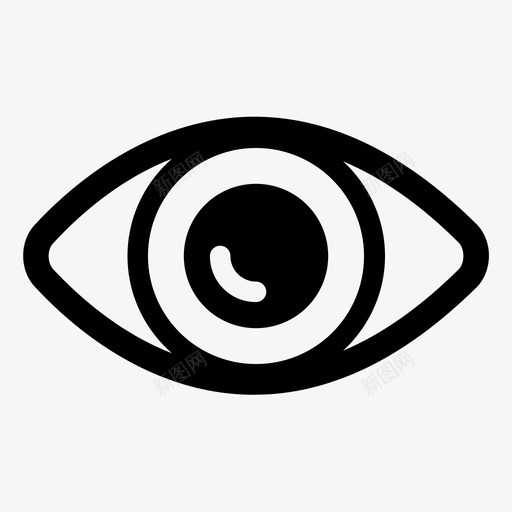 眼睛视图线性正方形图标svg_新图网 https://ixintu.com 眼睛 线性正方形 视图