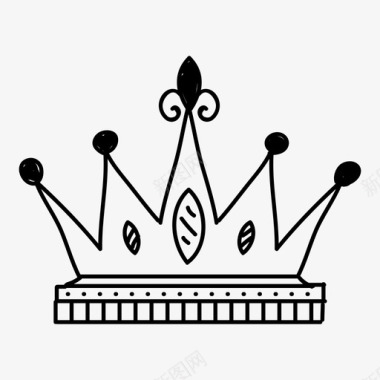 王冠国王图标图标