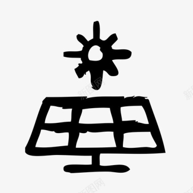 太阳能板控股房地产图标图标
