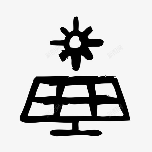 太阳能板控股房地产图标svg_新图网 https://ixintu.com 不动产 太阳能板 房地产 控股 草图