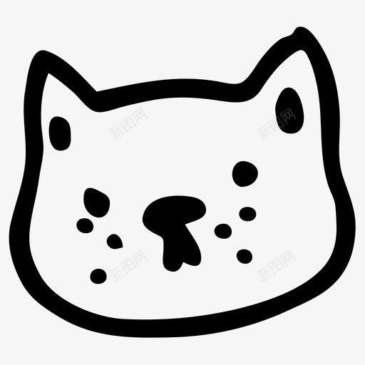 胖猫猫脸胖子图标svg_新图网 https://ixintu.com 小猫 猫脸 胖子 胖猫