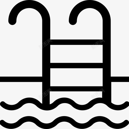 旅行游泳池海洋图标svg_新图网 https://ixintu.com 夏季和旅行字形图标集 夏季时间 旅行 海洋 游泳 游泳池