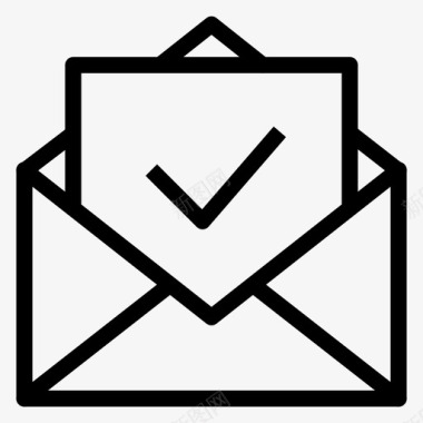 电子邮件支票联系人图标图标