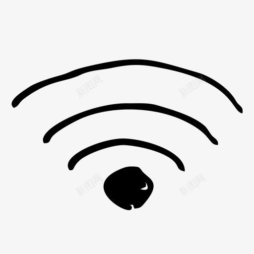 wifi手绘信号图标svg_新图网 https://ixintu.com wifi 信号 手绘 草图